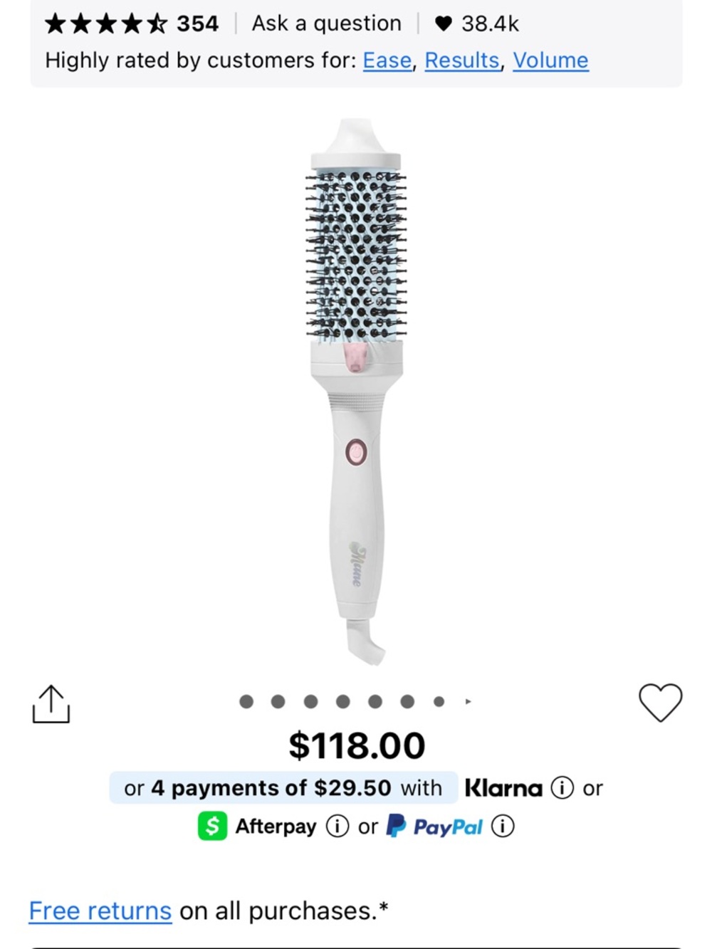 Mane Large Barrel hot thermal brush